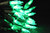 50 LED Mini Green, Green Cord