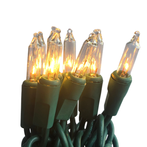 20 Mini Incandescent Clear Lights on Green Cord - Allyson's Choice