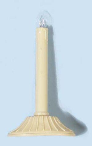 Ivory Plastic Window Candle - Single