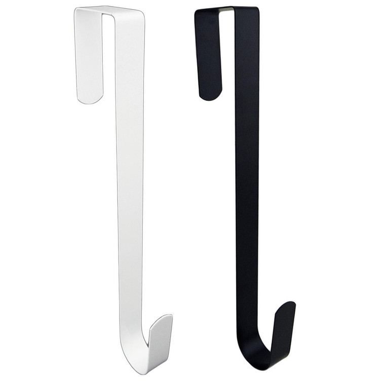 Over the Door White Metal Wreath Hanger