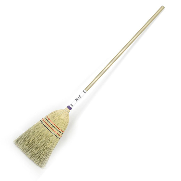 Broom, Medium #4 Purple Band - Amish Made