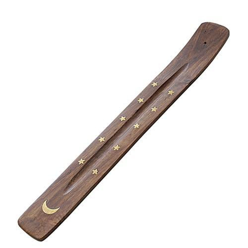 Incense Wood Inlay Boat (Moon, Star or Sun)