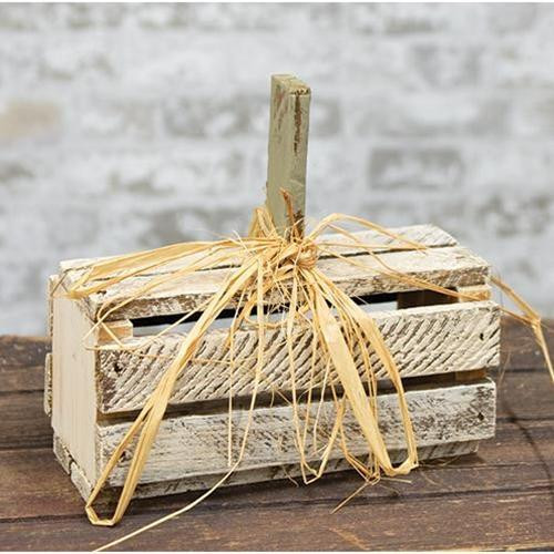 White Pumpkin Crate - Horizontal
