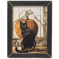 Black Cat Framed Print 12x16"