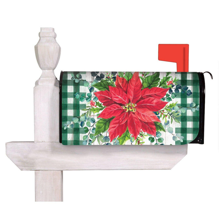 Merr & Bright Poinsettia Mailbox Cover