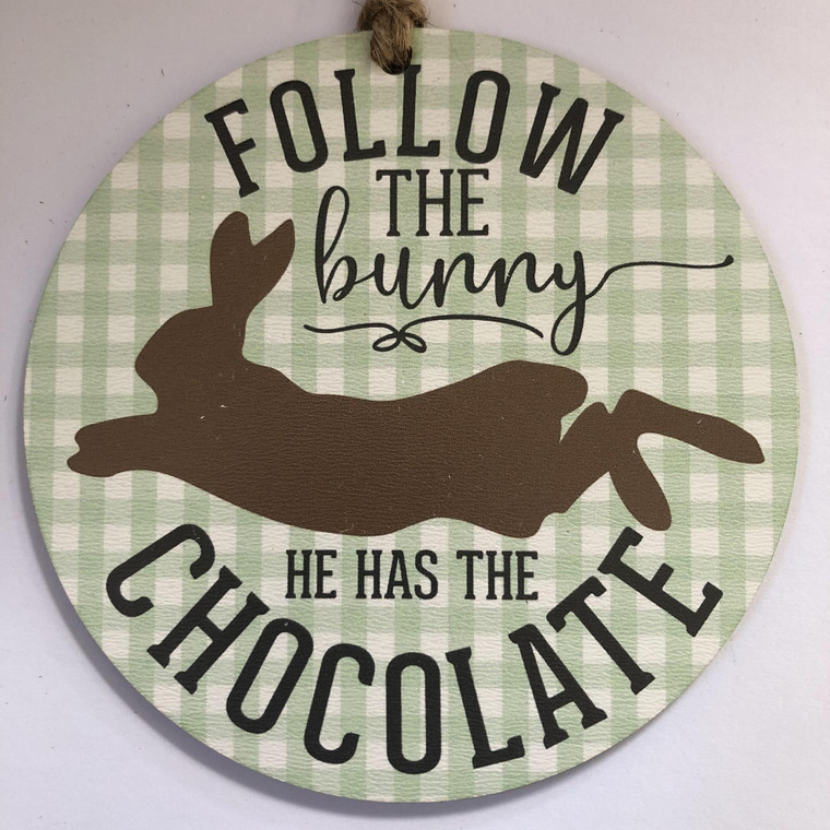 Follow The Bunny Round Ornament
