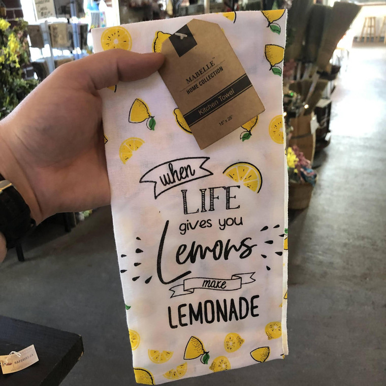 "Life Gives You Lemons" Printed Dish Towel