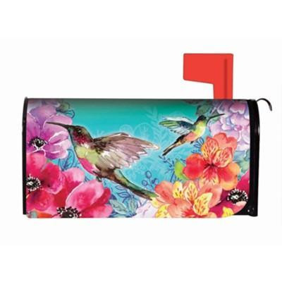 Bright Flowers & Hummingbirds Mailbox Cover -  Everyday