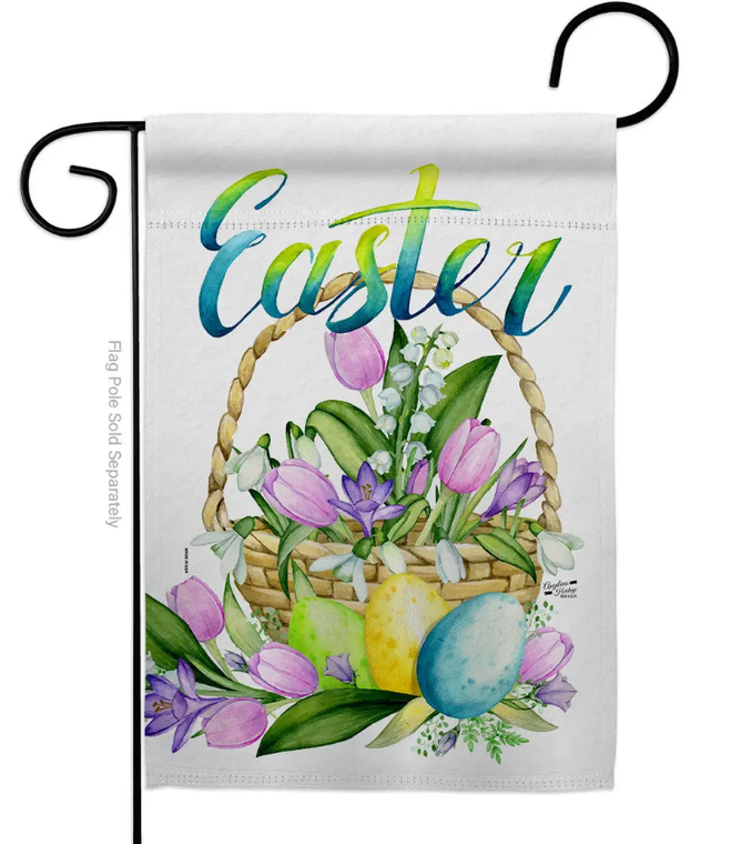 Spring Easter Basket Garden Flag - Two Group Flag Co.