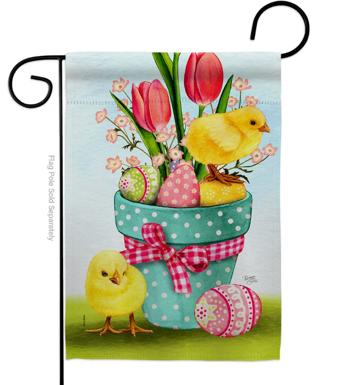 Chicks on Eggs Garden Flag - Two Group Flag Co.