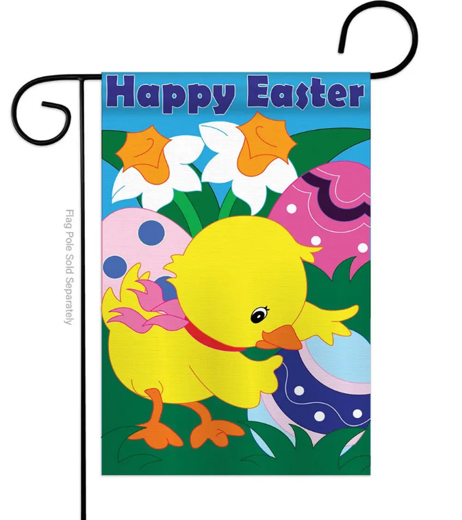 Easter Chick Applique Garden Flag - Two Group Flag Co.