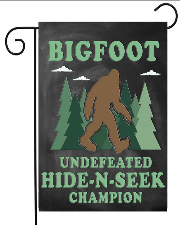 Big Foot Hide and Seek, Garden Flag - Flags Galore