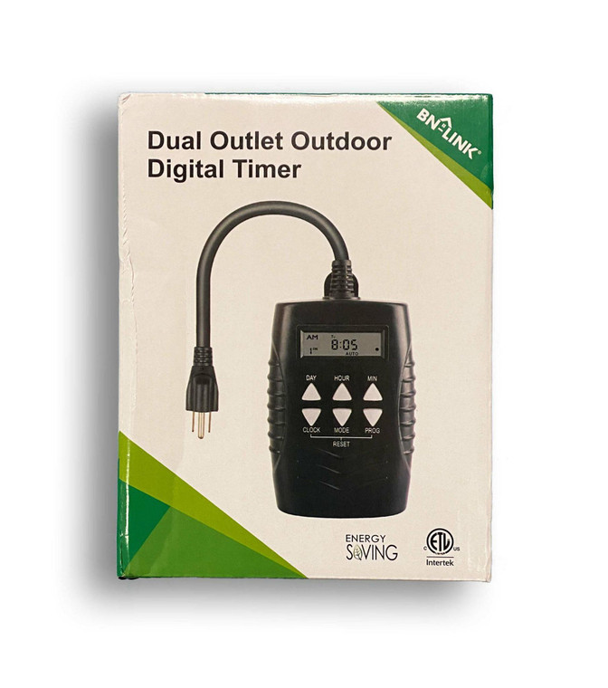 2 Outlet Outdoor Digital Timer - 15 Amp
