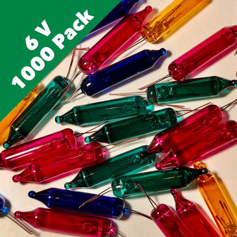6 Volt Multi Mini Incandescent Bulbs - Bulk 1000 Bulbs