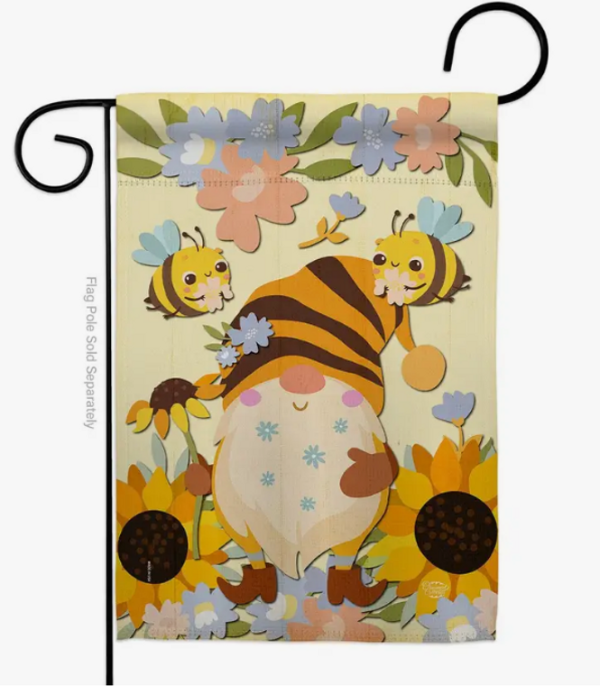 Blooming Gnome Garden Flag - Two Group Flag Co.
