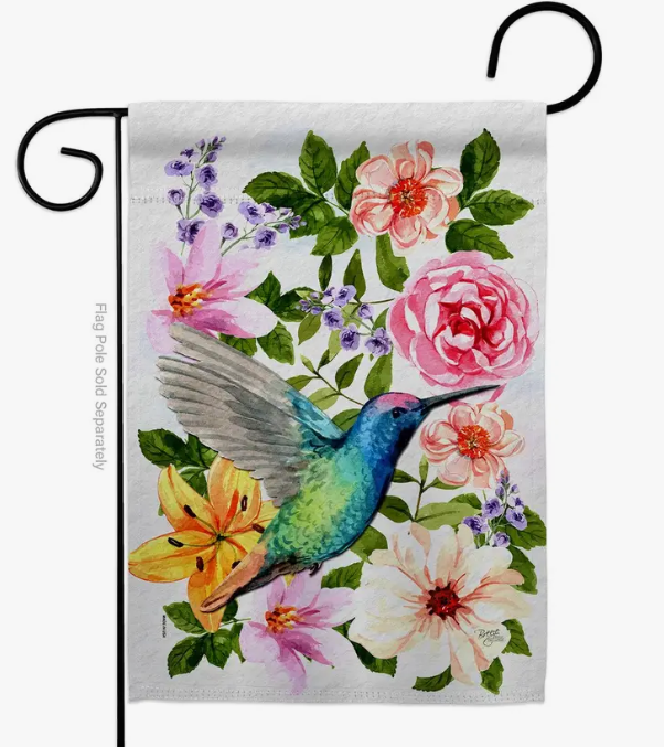 Colorful Hummingbird Garden Flag - Two Group Flag Co.