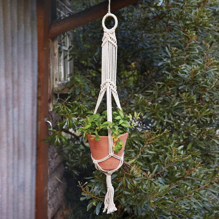 Boho Macrame Hanging Planter with Pot