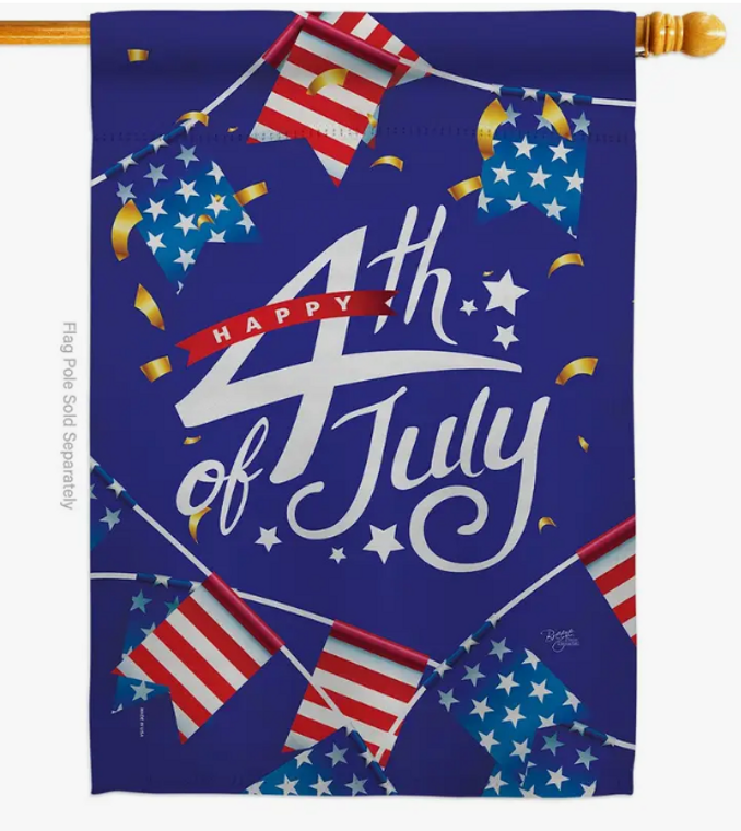 4th of July Pennant House Flag - Two Group Flag Co.