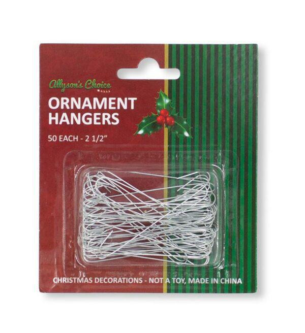 Ornament Hook Large Silver 50 Count - 2.5"