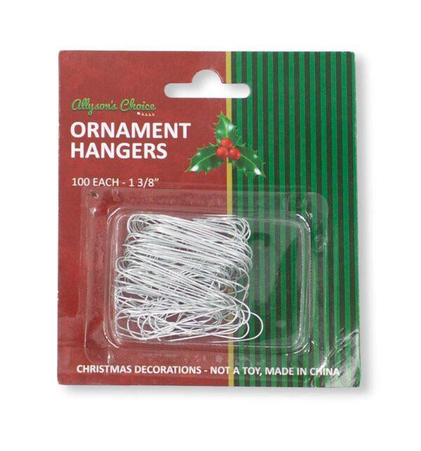 Ornament Hook Small Silver 100 Count - 1 3/8"