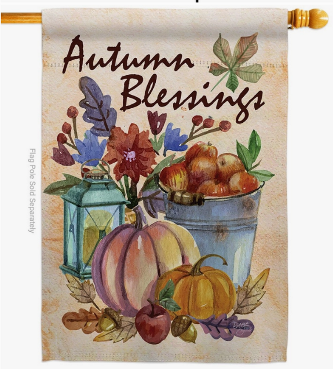 Autumn Blessings House Flag - Two Group Flag Co.