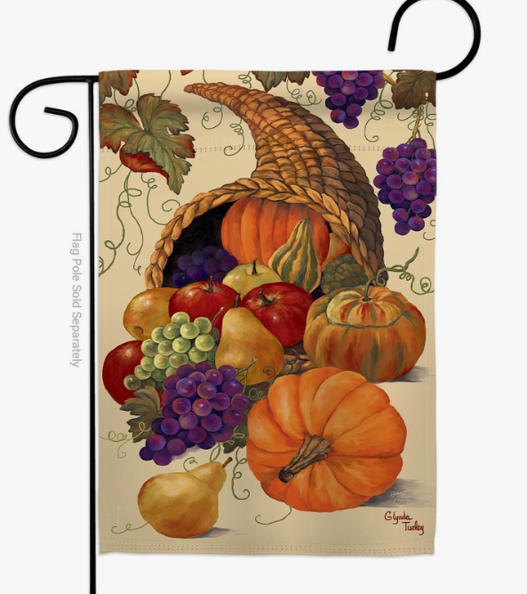 Cornucopia Falltime Harvest Garden Flag - Two Group Flag Co.