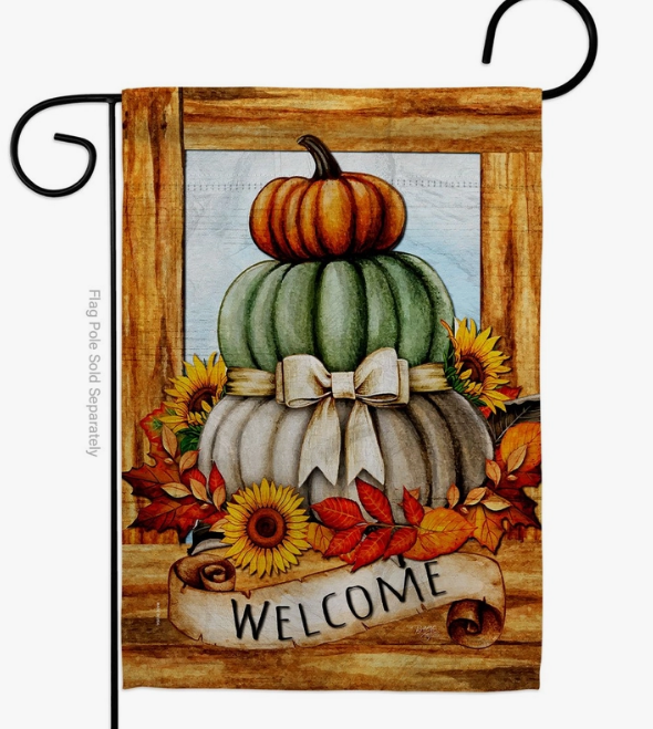 Pumpkin Trio Garden Flag - Two Group Flag Co.