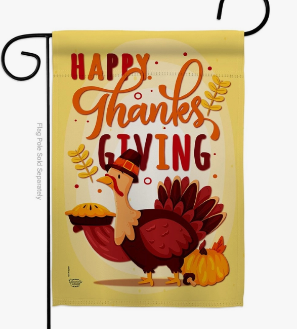 Thanksgiving Fun Turkey Garden Flag - Two Group Flag Co.