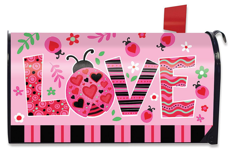 Valentine's Ladybug Love Mailbox Cover - Briarwood