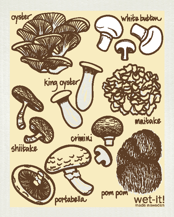 Swedish Dishcloth Mushroom Medley