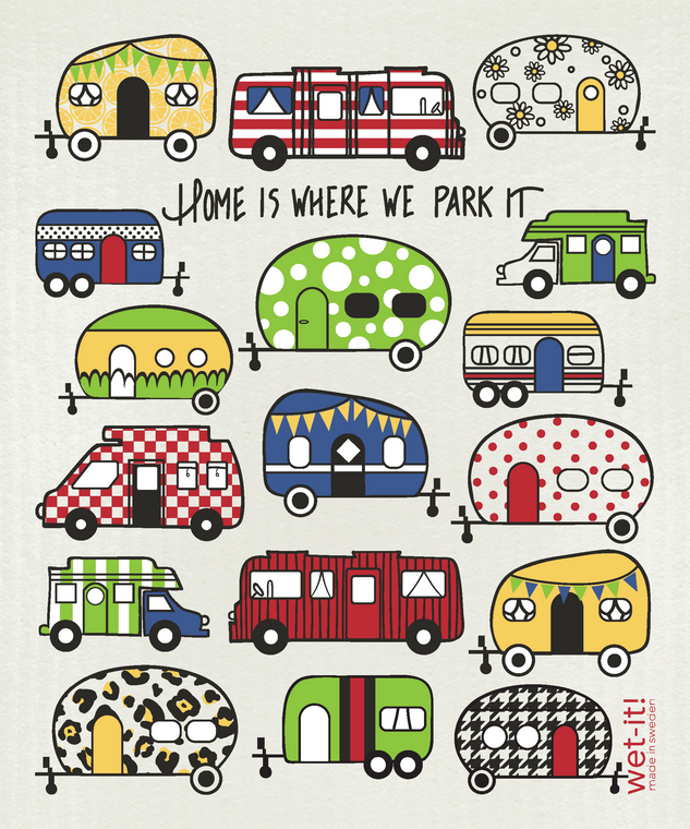 Swedish BIG Dishcloth Campground