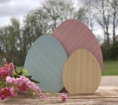 Pastel Easter Egg Trio Table Sitter