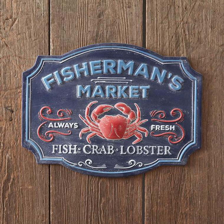 Fisherman's Market Crab Wall Sign