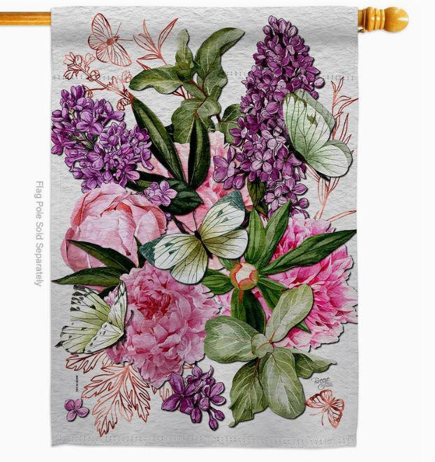 Spring Pink Bouquet House Flag - Two Group Flag Co.