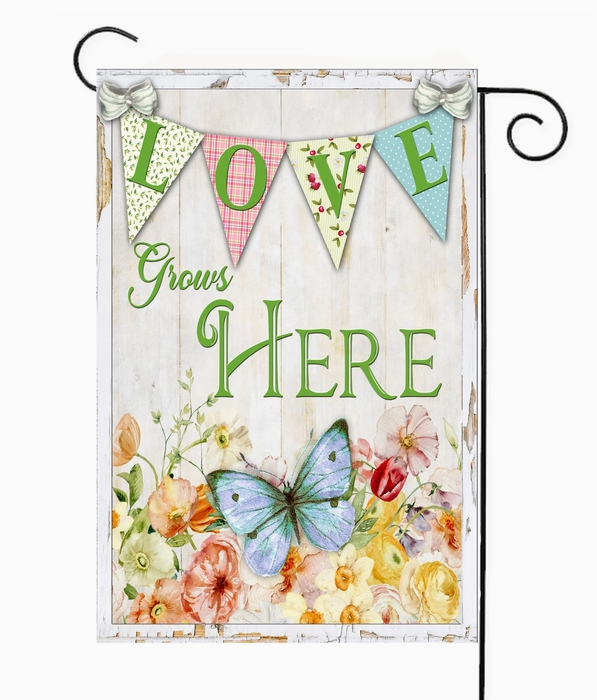 Garden Flag Love Grows Here - Flags Galore