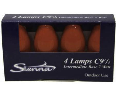 C9 Ceramic Incandescent Red Replacement Bulbs - Sienna