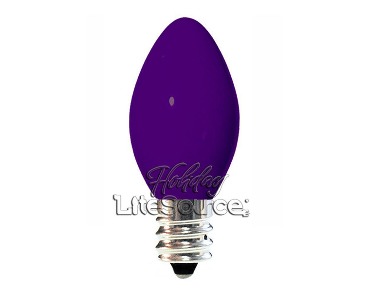 C7 Ceramic Purple Incandescent Bulbs - 25 Pack