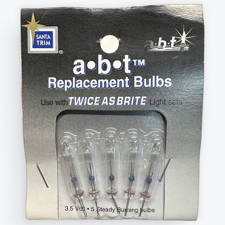 3.5 Volt Long Clear Replacement Bulbs - a.b.t. NOS