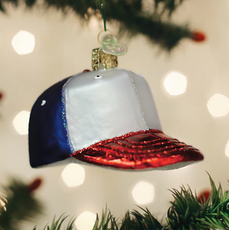 Old World Baseball Cap Ornament