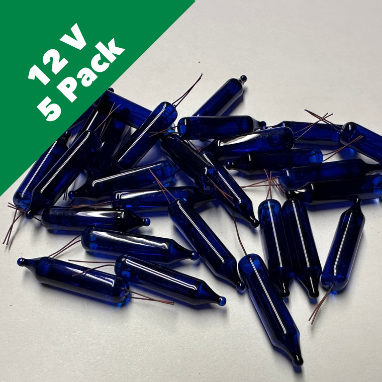 12 Volt Blue Mini Incandescent Bulb - 5 Bulbs