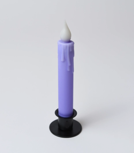 Purple 7" Battery Taper Candle