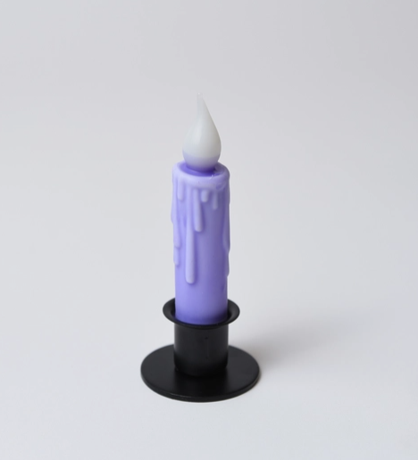 Purple 4" Battery Taper Candle