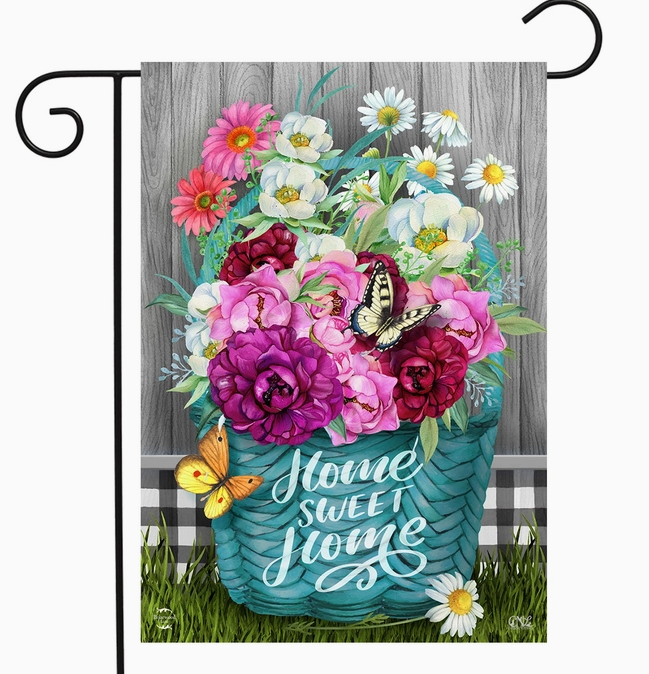 Floral Basket Spring Garden Flag - Briarwood