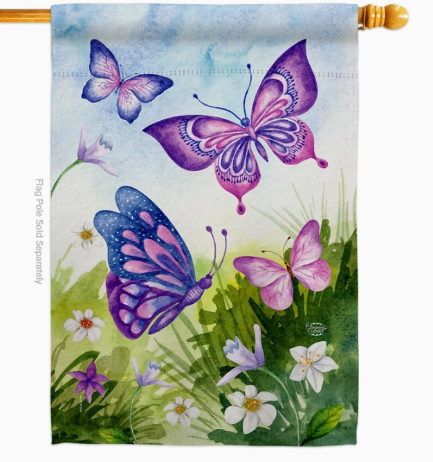 Butterflies in Field House Flag - Two Group Flag Co.