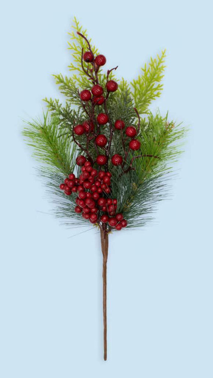 Pine Spray with Berries 17"