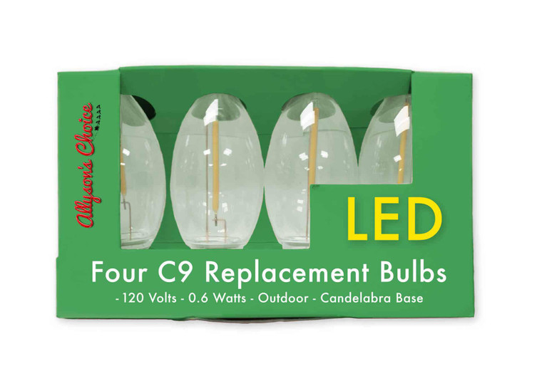 C9 Warm White LED Bulbs - 4 Pack - Allyson's Choice