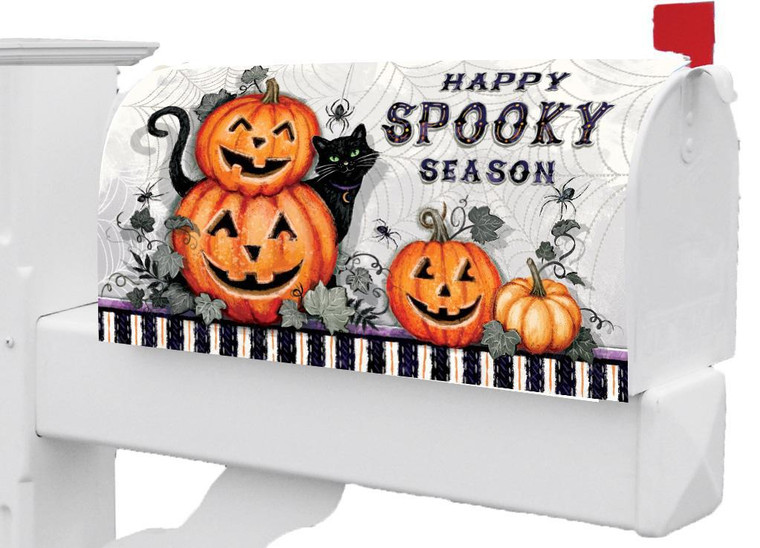 Cat & Pumpkins Halloween Standard Mailbox Cover- Custom Decor