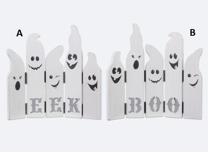 Folding Ghosts with Cutout Saying 2 Styles - Young's