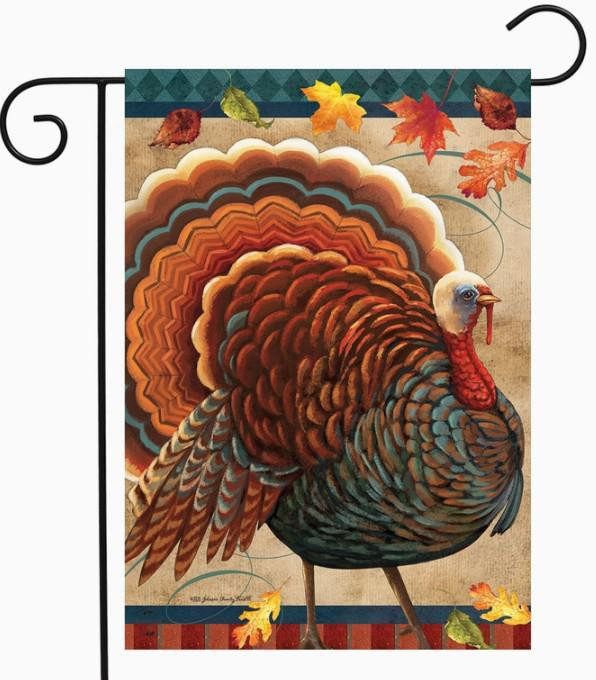 Fall Turkey Full Body House Flag - Briarwood
