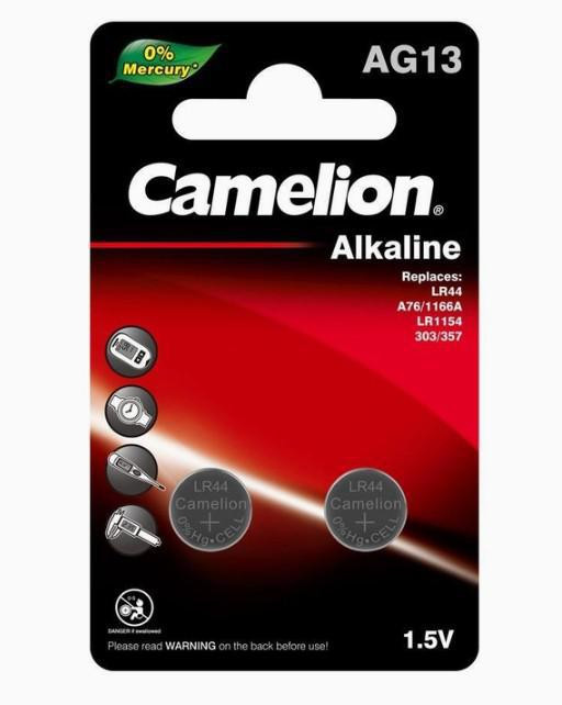 AG13 (LR44 / 357) Alkaline Batteries - 2 Pack - Camelion